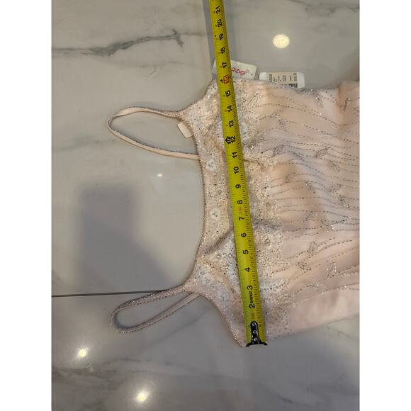 NWT Mon Cheri Blush Wedding Dress Beaded Embellished Bodice/skirt Sz 8 - Picture 13 of 16